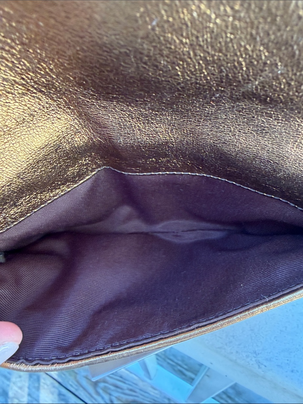 COACH Metallic Gold Signature Buckle Clutch Wallet - Picture 12 of 12